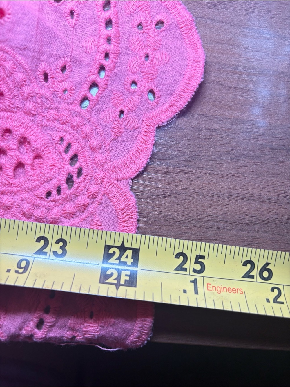 New York & Company Coral Eyelet Lace Crochet Blouse|Boho Smocked Sleeveless Top - Picture 11 of 11